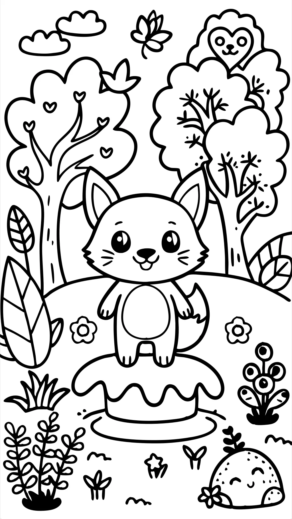 cartoon coloring page